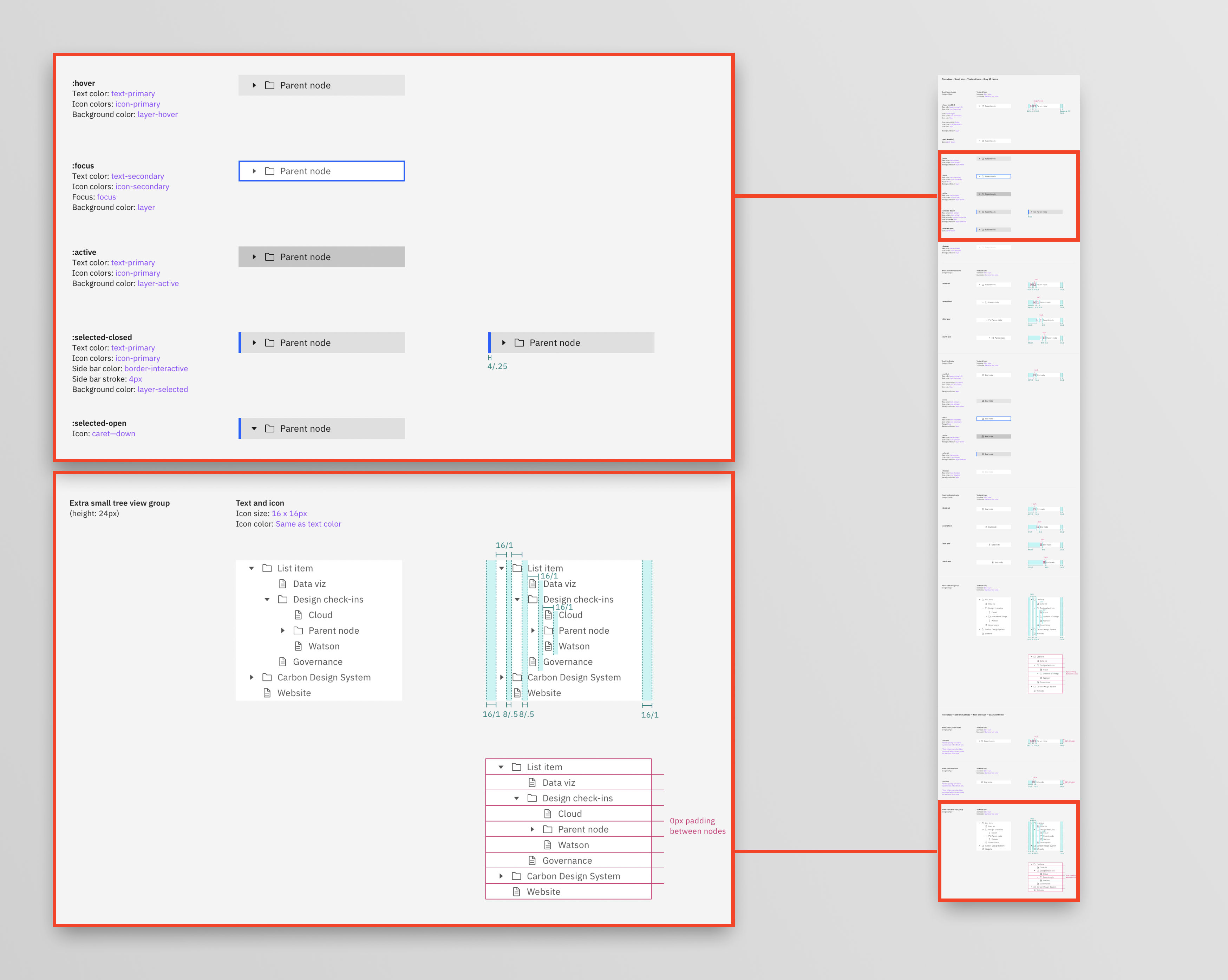 Tree View interaction and states
